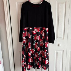 Rosegal Christmas Black Dress with Santa’s